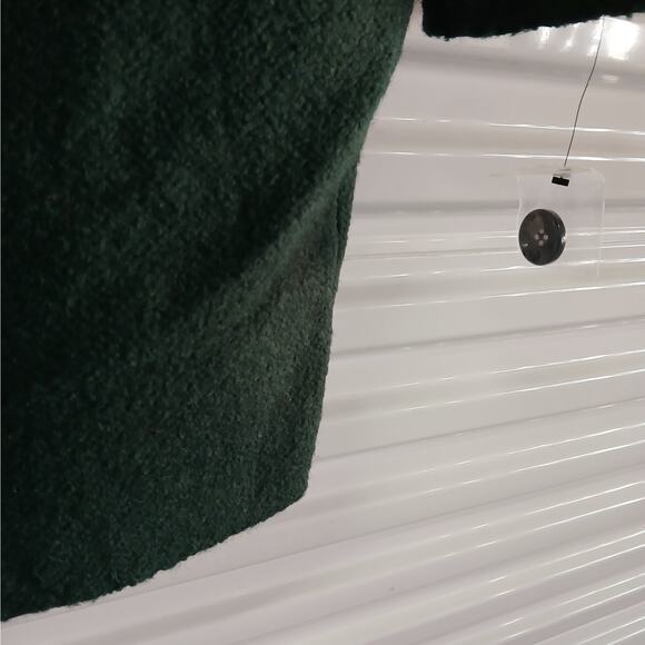 Sam Edelman Womens Wool Coat Plus XXL Green Winter Overcoat Button Front Grunge - Picture 4 of 9